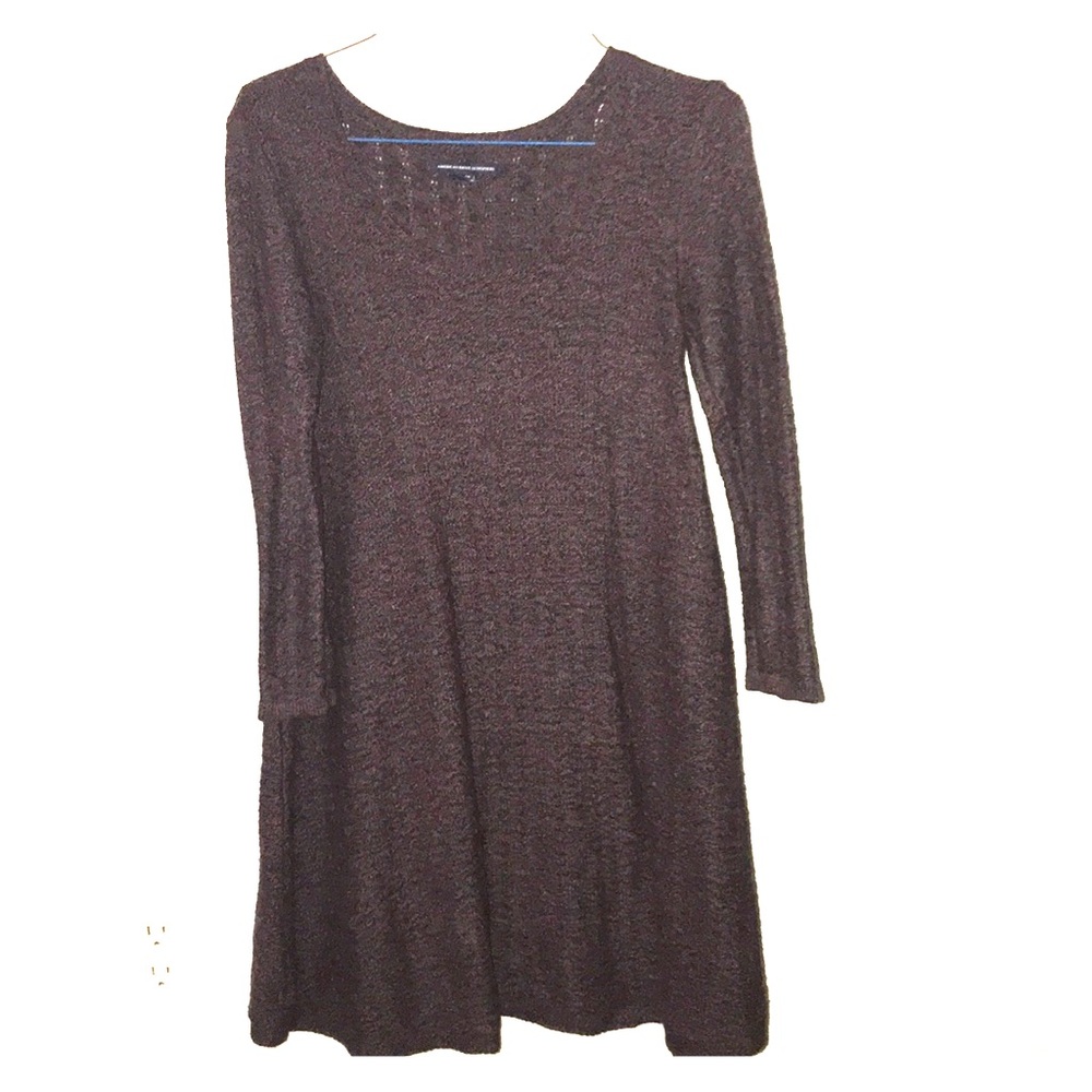 Purple sweater dress